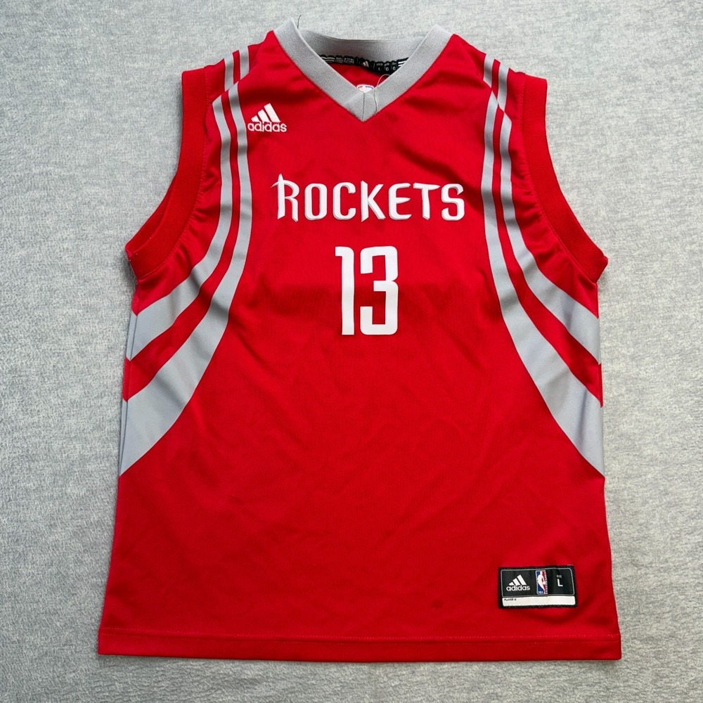 James Harden Jersey Youth‎ Large Red Houston Rockets #13 Adidas Basketball